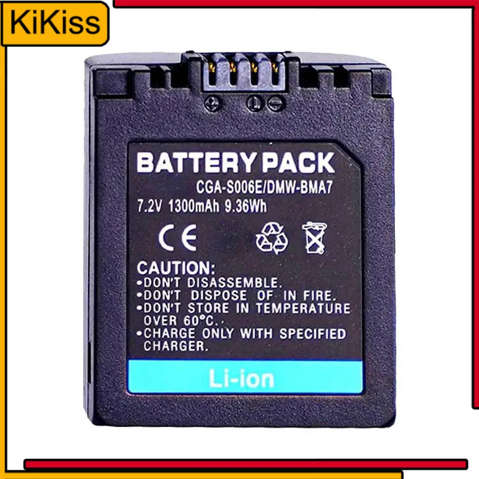 

Аккумулятор для камеры Panasonic Dmc FZ7 FZ8 FZ18 FZ28 FZ30 FZ35 FZ38 FZ50 Cga-S006E 1300 мАч легкий вес