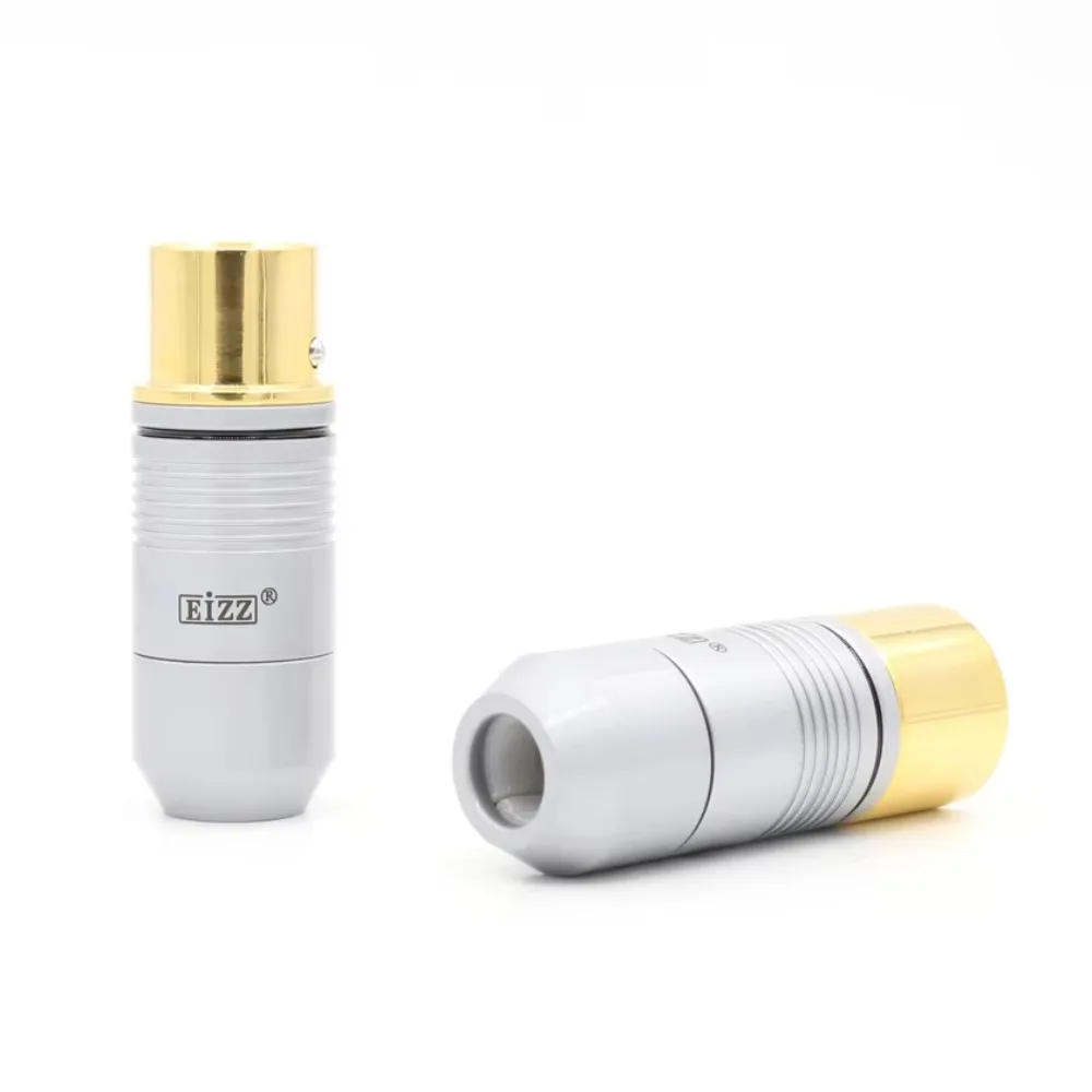 Hohe Qualität 4 stücke 24K vergoldet Beryllium kupfer Männlich weiblich XLR Stecker audio XLR balance stecker stecker