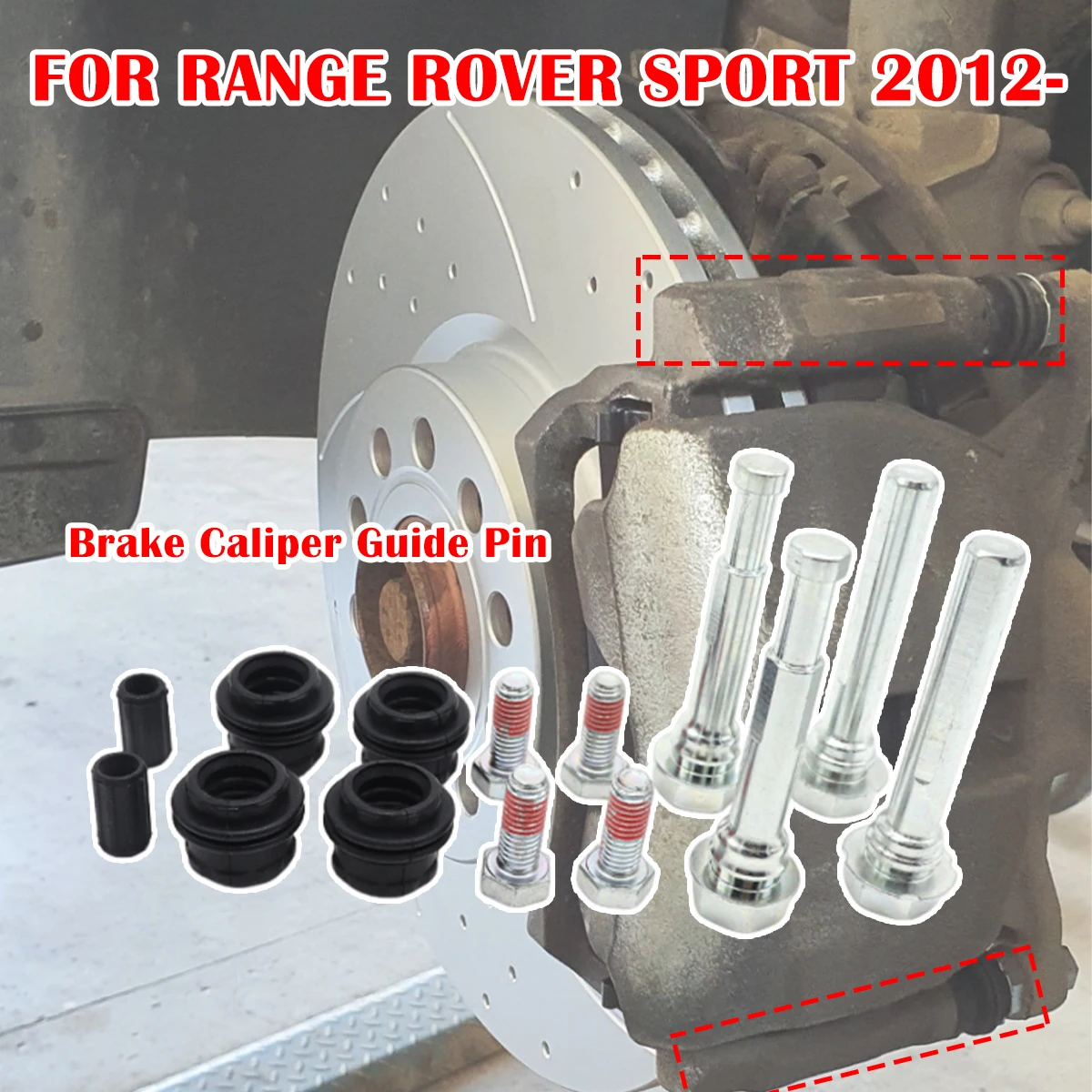 

14pcs FOR RANGE ROVER SPORT 2012- Brake Caliper Cylinder Slider Guide Pin For Disc Housing Bolts Rubber Bushing Boot Seal Kit