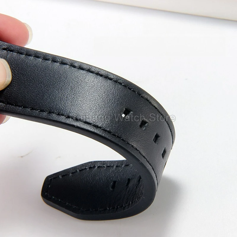 واجهة مسطحة 20 22 مللي متر أسود بني جلد طبيعي حزام ساعة اليد ل الأحفوري JR1436 JR1424 JR1504 ME3052 ME3054 FS4735 سوار