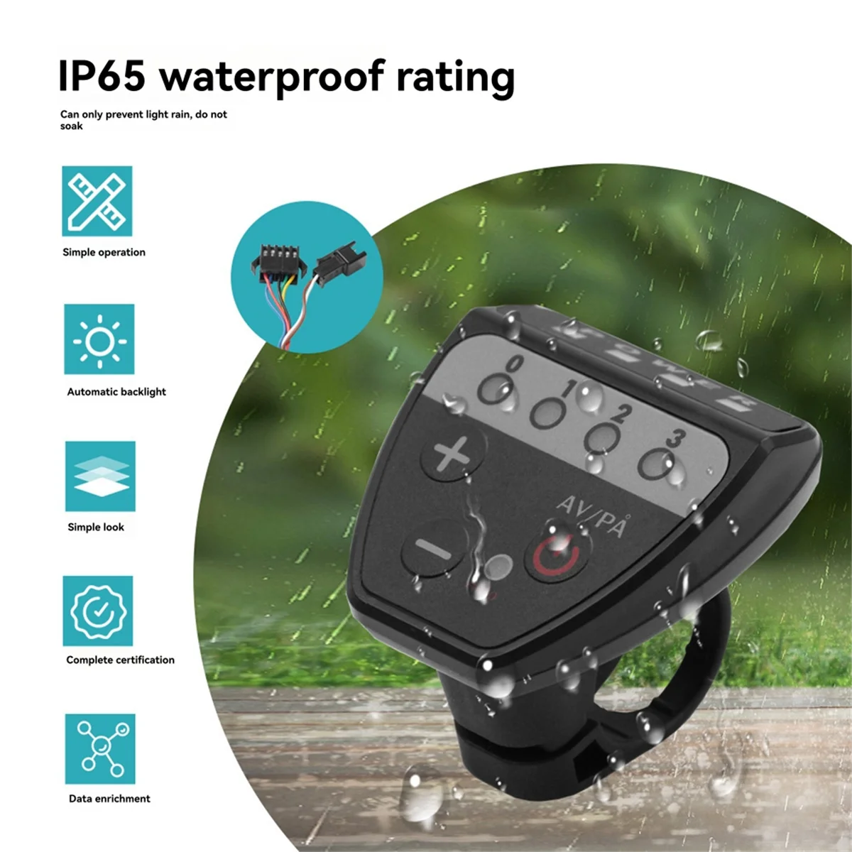 ABJZ Elektrische Fiets 36V48V LED G20 Meter Bedieningspaneel Display voor Ebike 5 Pin SM Plug Connector