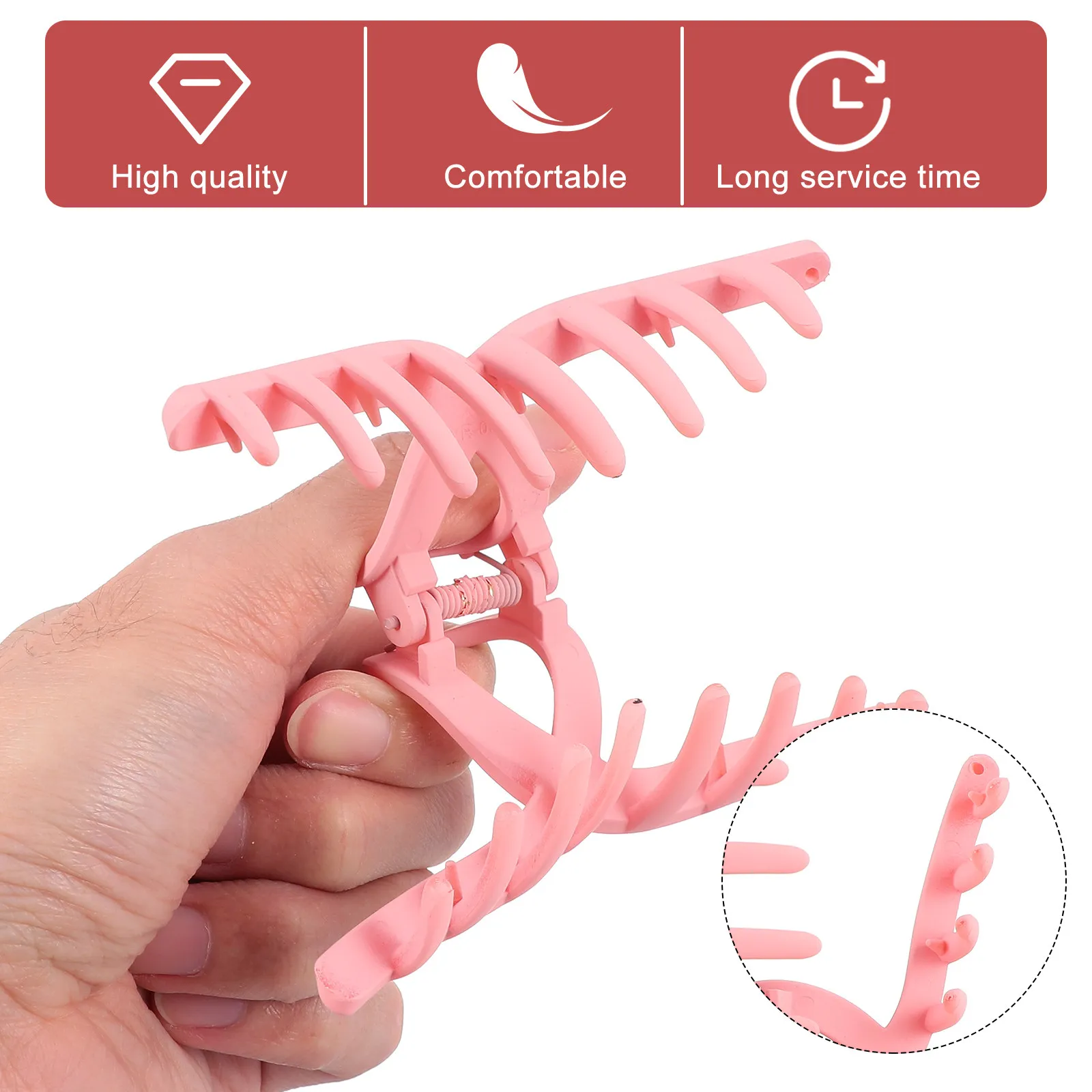 

6Pcs Large Hair Claw Clip Non-Slip Jaw Clip for All Hair Types Women Stylish Barrette Clamp for Work Office Outing