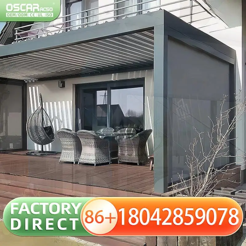 

Windproof Electric Motorized Zip Screen PVC Roll Outdoor Patio Sun Shading Roller Blind for Balconies Gardens Terraces Rolling B