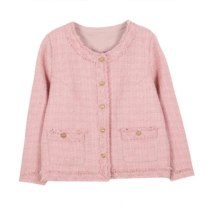 

Теплое твидовое пальто для женщин больших размеров, мягкое, в стиле кэжуал, с легким ароматом, зимнее, новое, в стиле New Age