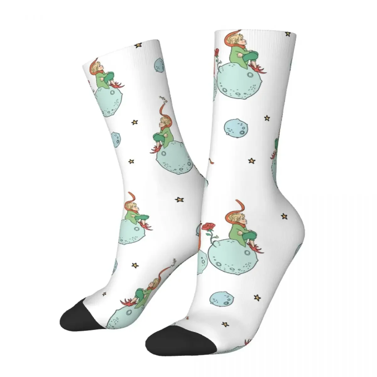 

Casual Cool Women Men The Little Prince Fox And Stars Cute Socks Breathable Novelty Street Style Crazy Crew Socks