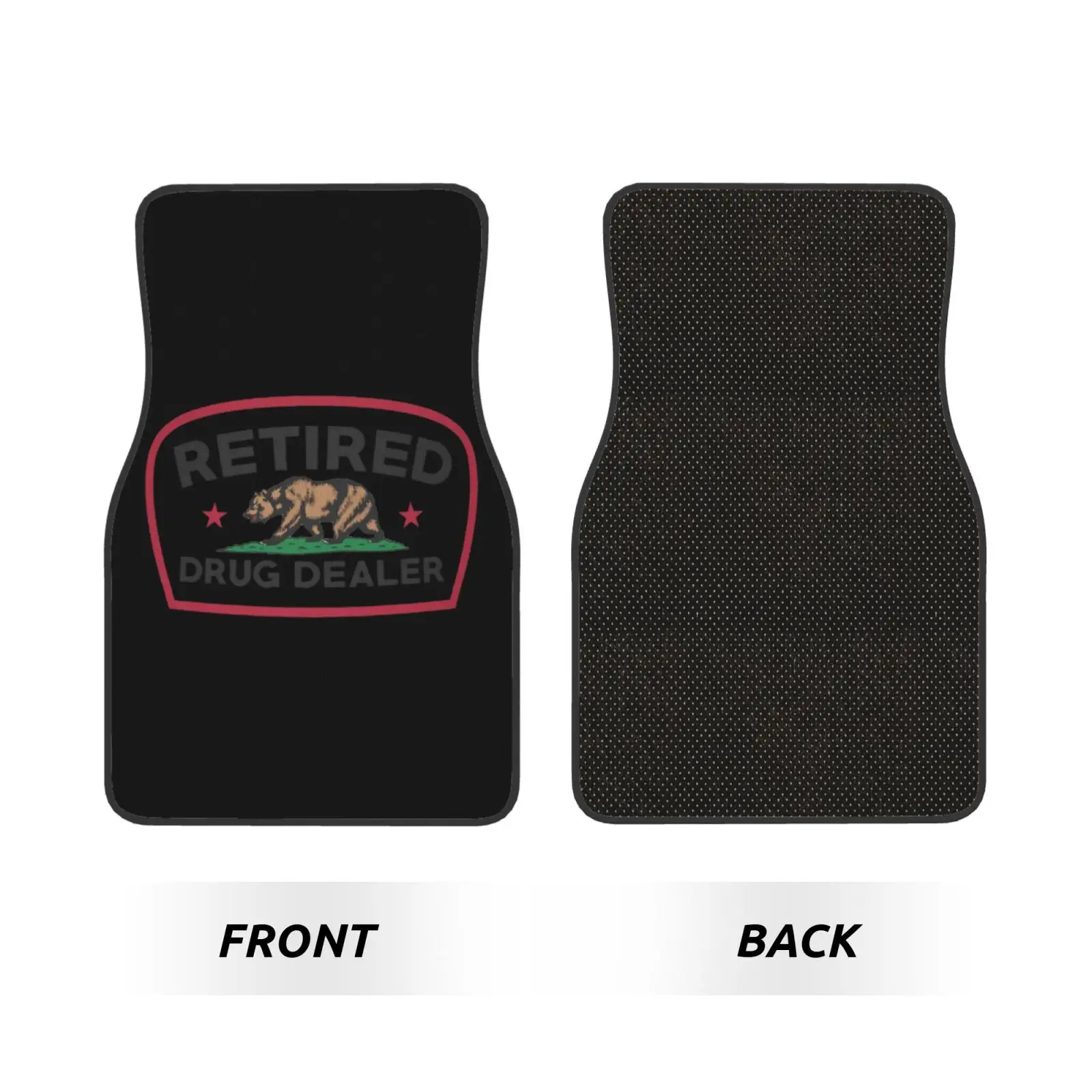 Interesting Retired Drug Dealer 4pcs Car Floor Mats Set of 4pcs Non-Slip Absorbent Polyester Foot Mats Auto Interior Accessories
