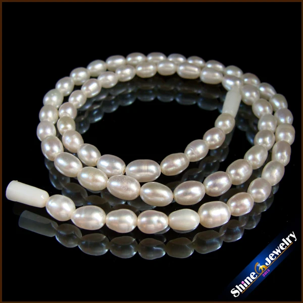 Special offer 5-7mm Natural Pearl Necklace Gold / White Freshwater Pearl Beads Necklace Mother\'s Gift Wedding Jewelry 16.5\