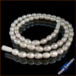 Special offer 5-7mm Natural Pearl Necklace Gold / White Freshwater Pearl Beads Necklace Mother's Gift Wedding Jewelry 16.5