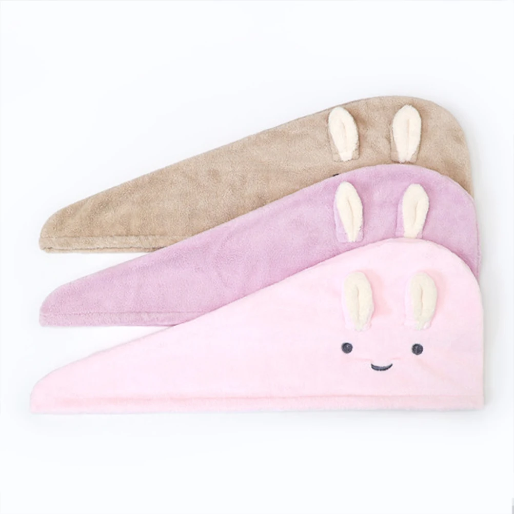 

Super Absorbent Drying Cap Fast Drying Bath Khaki Rabbit Ear Design Lightweight Soft Towel Wrap For All Hair Types Quick Dry