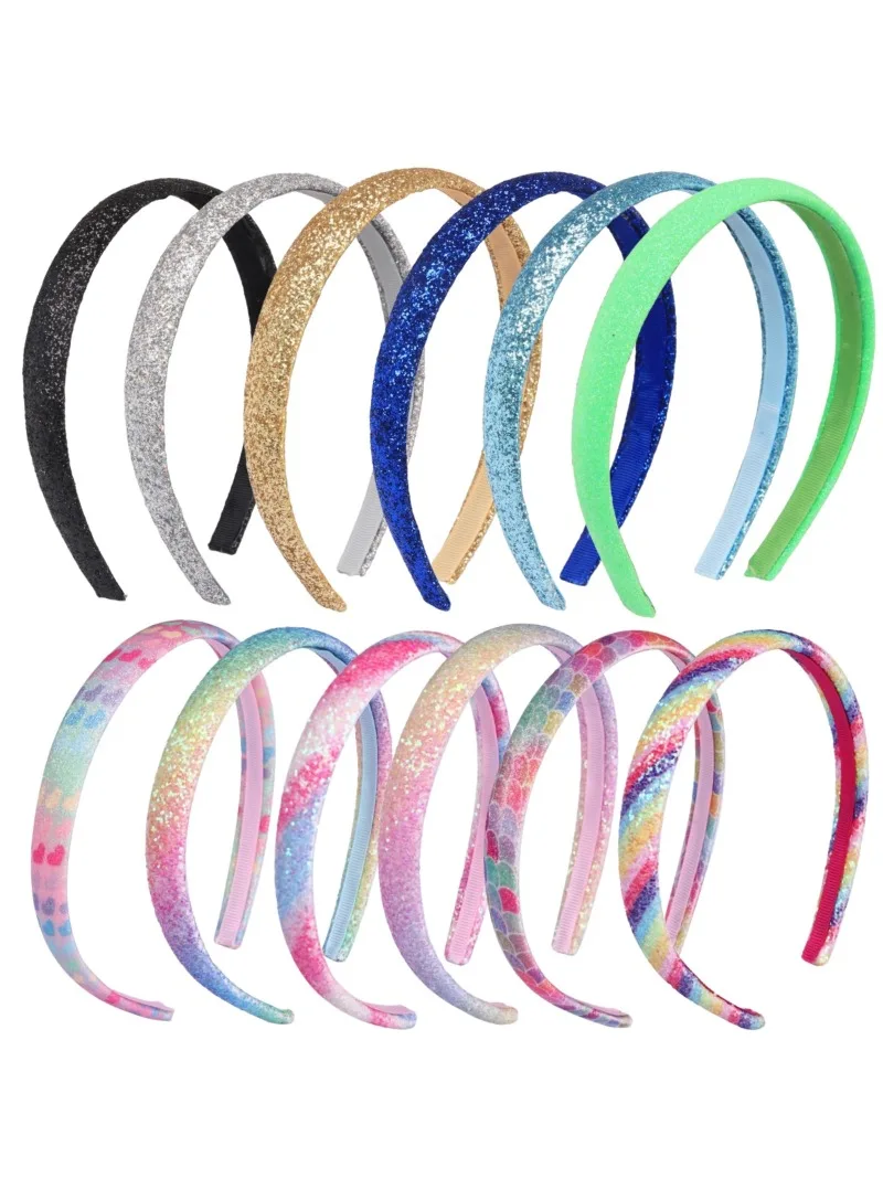 3/6 pièces bandeaux à paillettes de mode pour les filles bandeaux scintillants bandeaux arc-en-ciel pour enfants enfants bandeau accessoires de cheveux