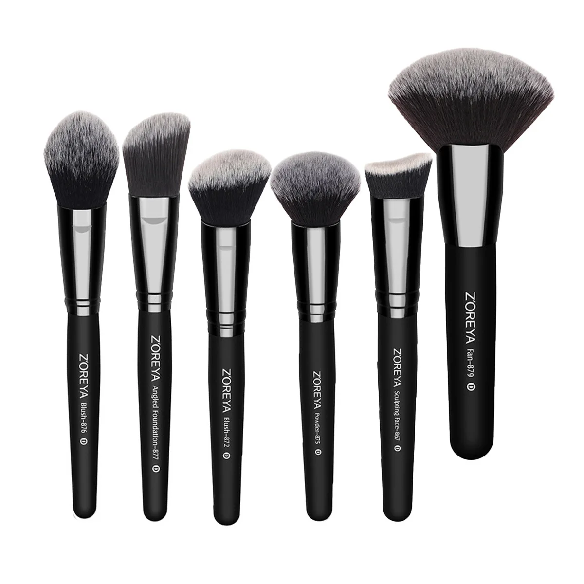 Professional Foundation Powder Highlighter Contour Cream Blush แปรงแต่งหน้าคอนซีลเลอร์อายแชโดว์ Smudge Liner Eyebrow Lip Brush