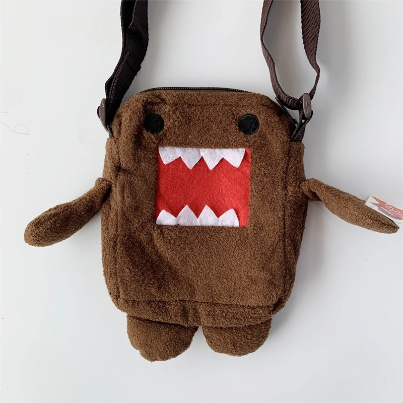 Domo Kun pluszowe torby Crossbody średnie Kawaii śliczna torba na telefon małe torby listonoszki na ramię dla dzieci chłopcy dziewczęta