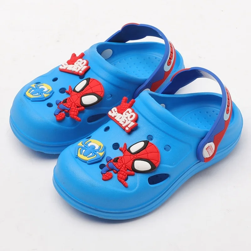 Spider Man Cave Shoes For Boys And Girls Outdoor Beach Shoes For Babies Anti Slip Cartoon Baotou Slippers