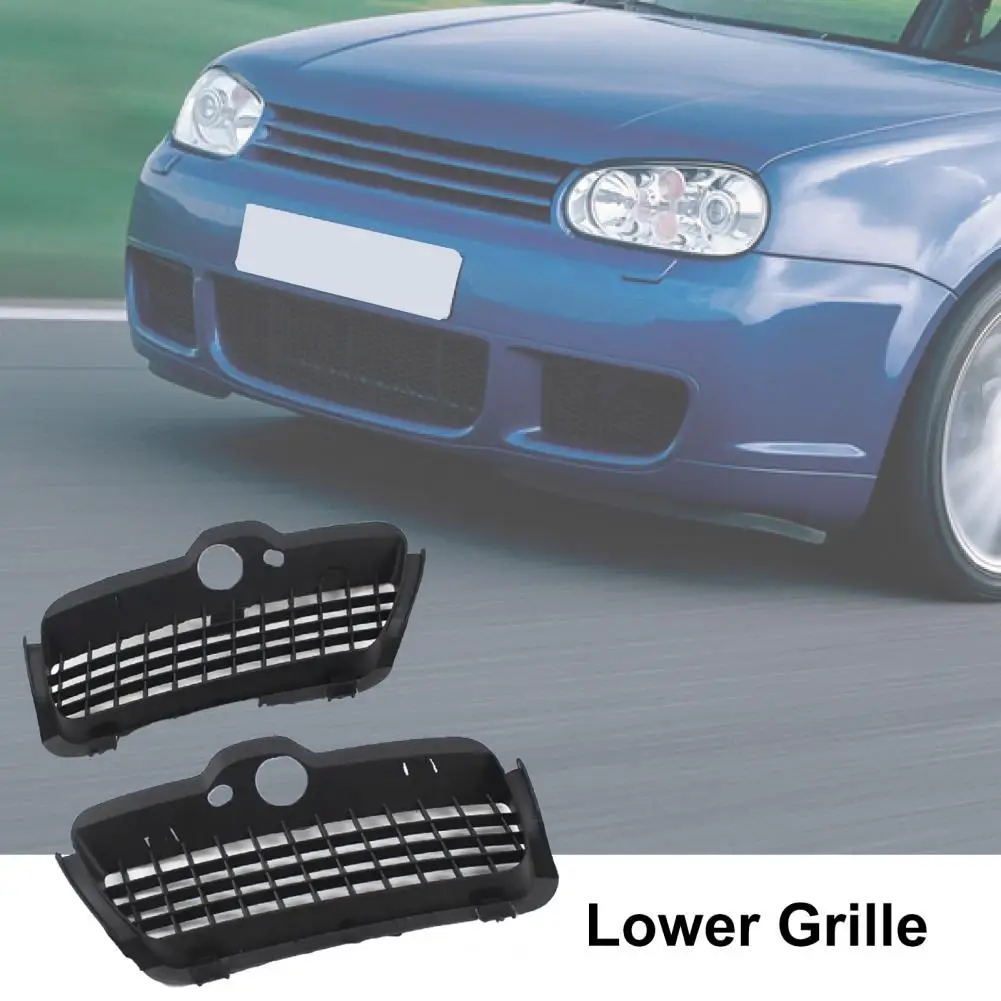 2Pcs Bumper Grill High Strength Practical Perfect Match Lower Grille for Golf 3 MK3 1992-1999