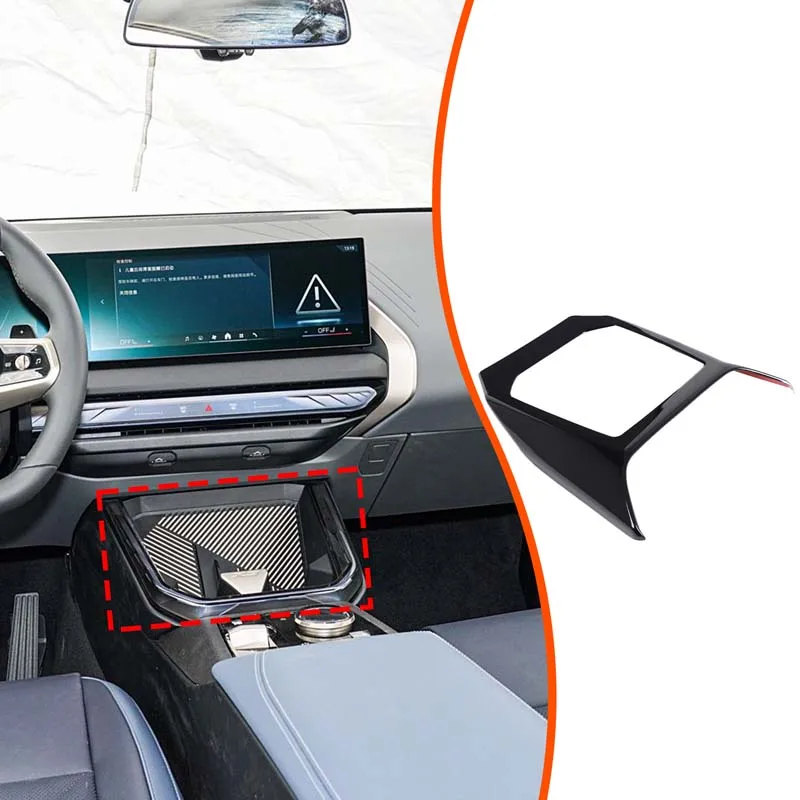 

ABS material Piano black Car central control gear panel frame decoration stickers for BMW X3 G45 2025+ Interior car Accessories