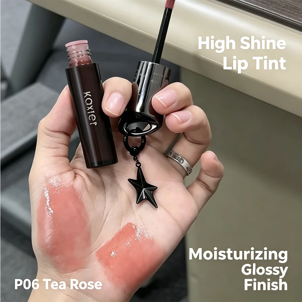 Kaxier Glossy Lip Glaze Mirror Tint Longlasting Shiny Lip Gloss Non Sticky Hydrating Halloween Makeup Pendant Daily Lip Cosmetic view 3