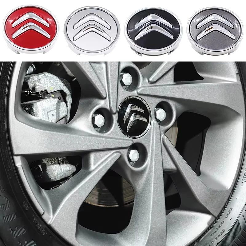 Tapas de Centro de Rueda de 60 mm para Citroën C1 C2 C3 C4 C4L C5 VTS Cactus C-Elysee DS3 DS4 DS6 Picasso Berlingo Xsara Saxo
