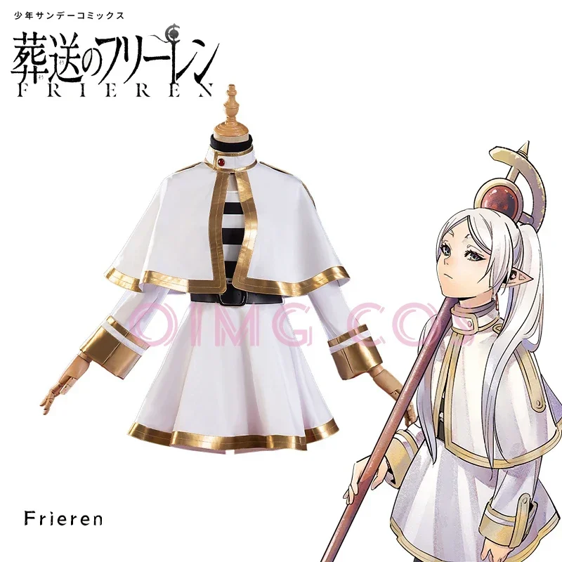 

Frieren At The Funeral Cosplay Costume in Funeral Carnival Uniform Wig Anime Halloween Costumes Women Game