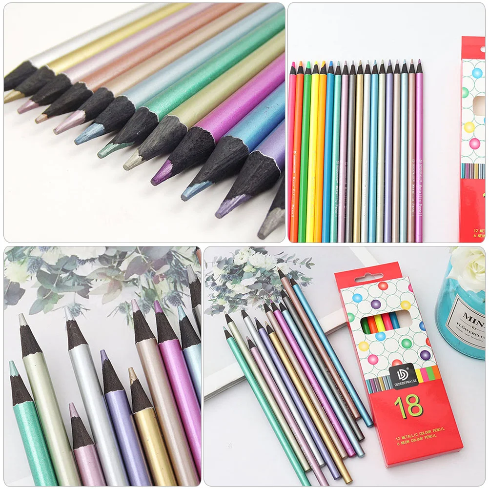 18pcs Colored Pencils Coloring Pencils Graffiti Pencils Drawing Supplies colored pencils for graffiti