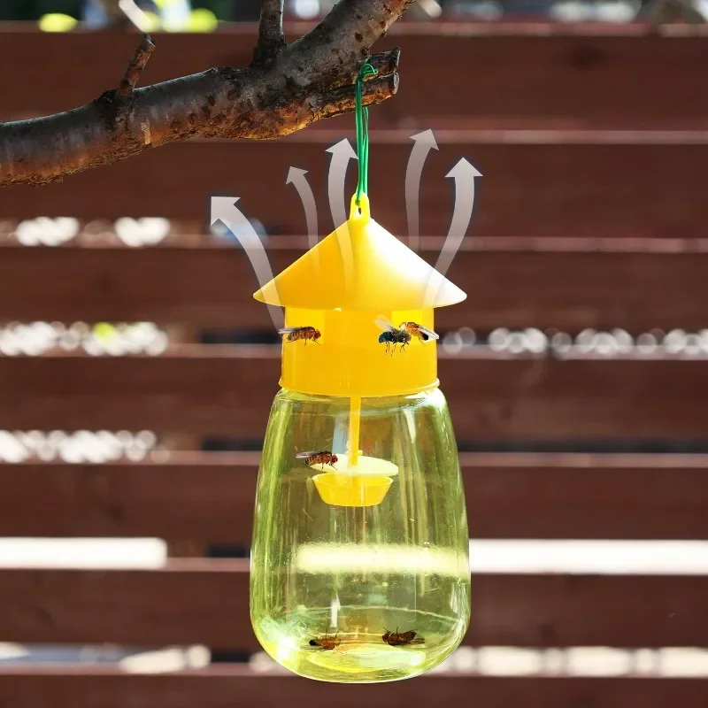 1/10 قطعة فخ دبور في الهواء الطلق فخ معلق واضح الفخاخ صناديق قابلة لإعادة الاستخدام حديقة الفاكهة جهاز صيد الذباب أدوات مكافحة الآفات لوازم الحدائق #3
