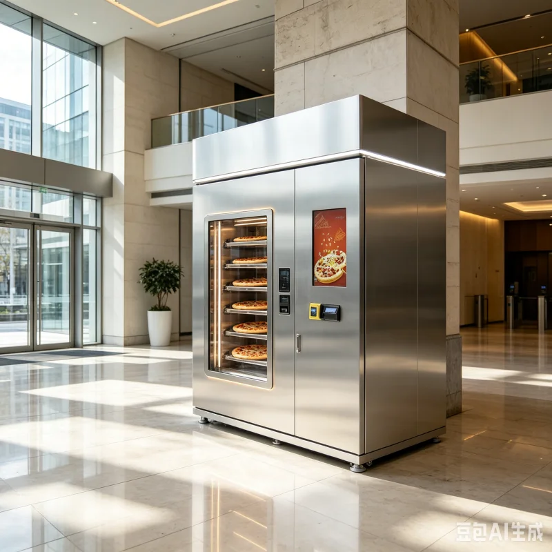 Heavy Duty Commercial Pizza Vending Machine With Refrigerated Storage Professional Pizza Making Equipment Manufacturer