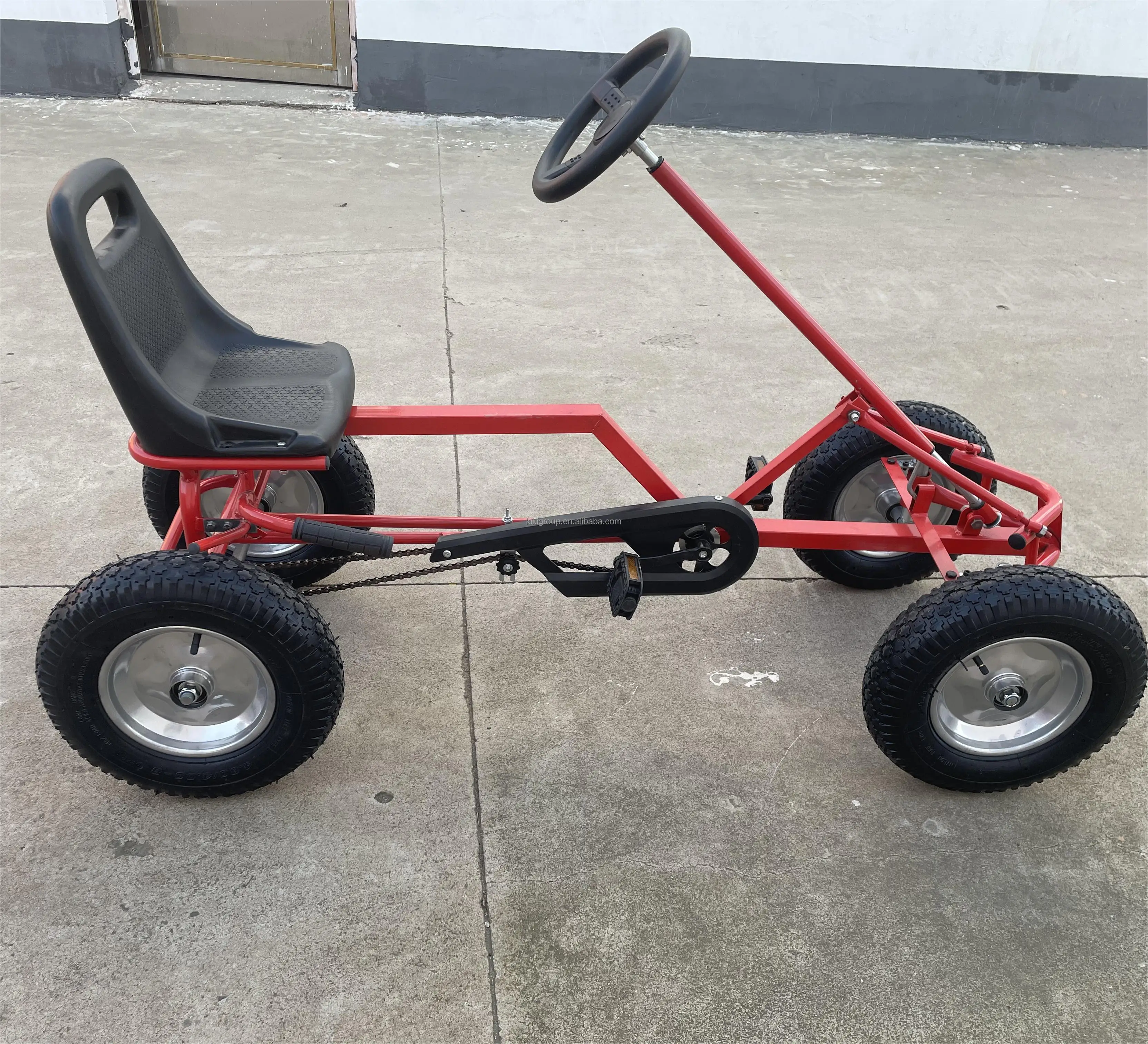 Popular entertainment manufacture ABS& steel material adult pedal go kart for sale