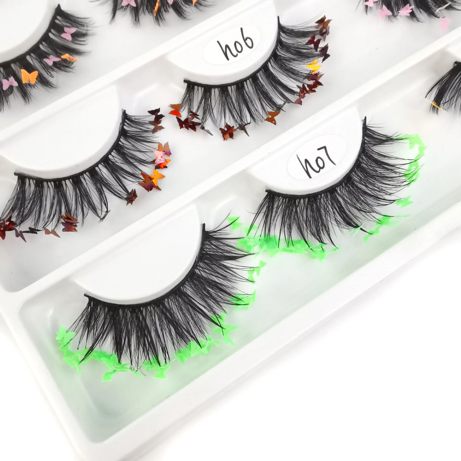 Faux Mink Lashes with Butterflys on Them Full Strip Makeup Charming False Eyelashes Butterfly Lash for Party