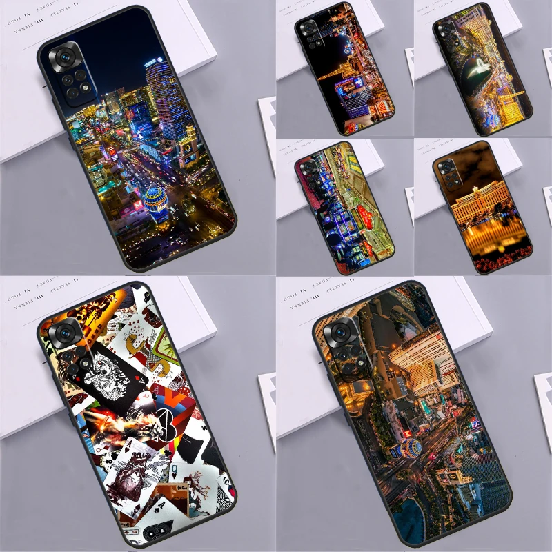 LAS VEGAS NEVADA POKER CARDS Case For Xiaomi Redmi Note 8 9 10 11 12 Pro Note 12S 10S 11S 9S 8T Redmi 12C 9C 10C Cover