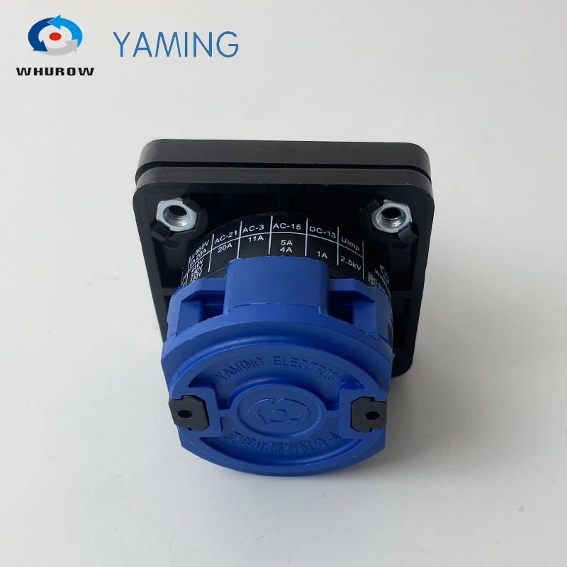 LW26-20 Rotary switch knob 2 position 0-1 ON-OFF High quality changeover cam switch Ui 690V Ith 20A 1 pole 4 terminals