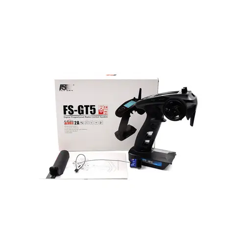 FlySky FS-GT5 2.4G 6CH AFHDS RC Transmitter w/ FS-BS6 Receiver for RC Car Boat
