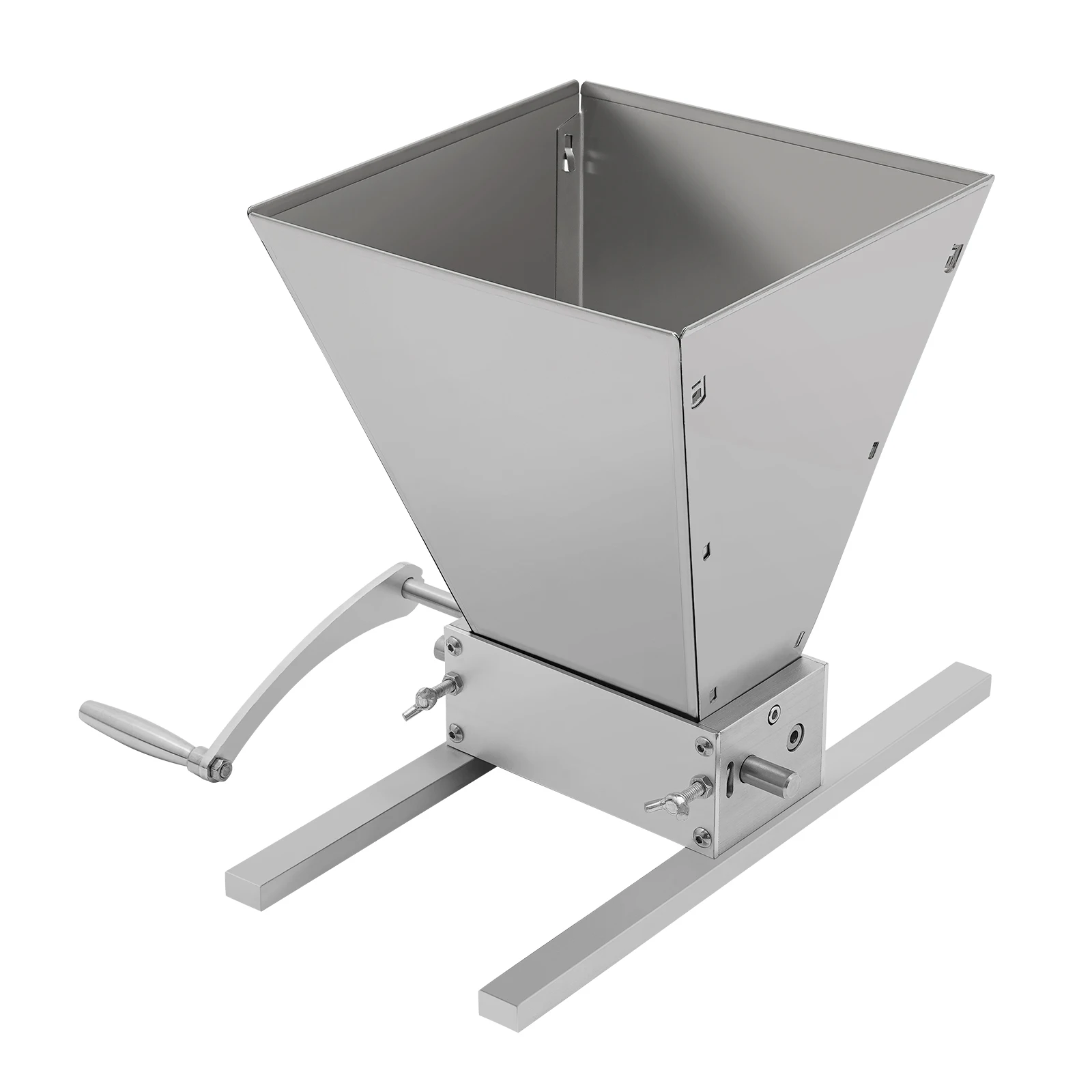 Grain Mill Grinder with 4L Hopper Stainless Steel Manual Malt Mill /Electric Feed Mill Homebrew Grain Crusher