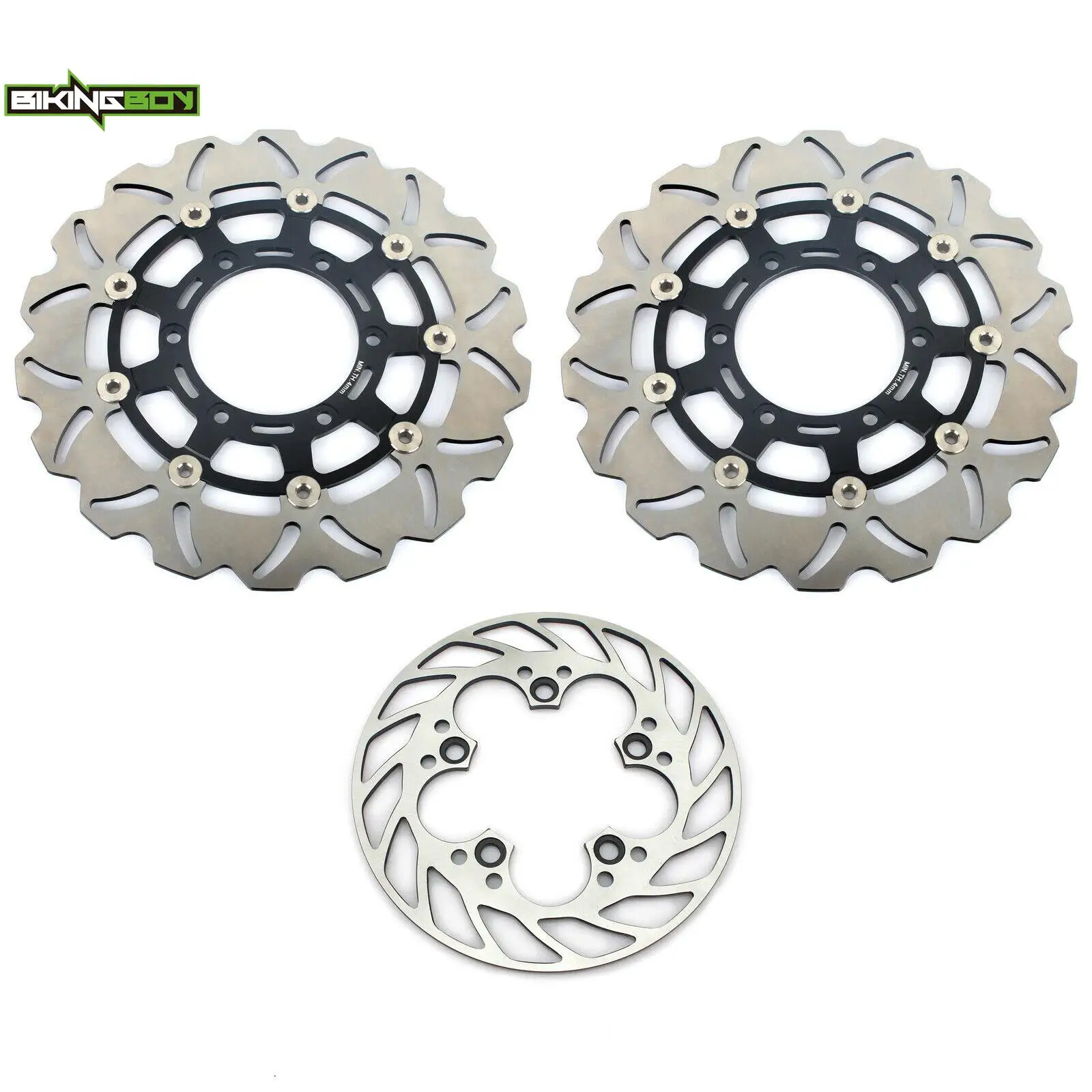 BIKINGBOY For GSXR GSX-R 1000 01 02 03 04 05 06 07 08 09 10 11 12 13 14 15 16 K1 K2 K3 K4 K5 K6 Front Rear Brake Discs Rotors view 4