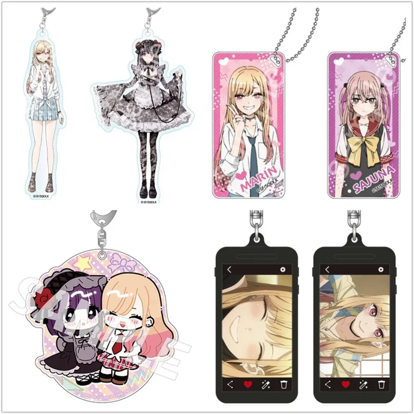 Anime Marin Kitagawa Gojo Wakana Sajuna Inui Keychain Doll Acrylic Keyring Bag Pendant for Gift