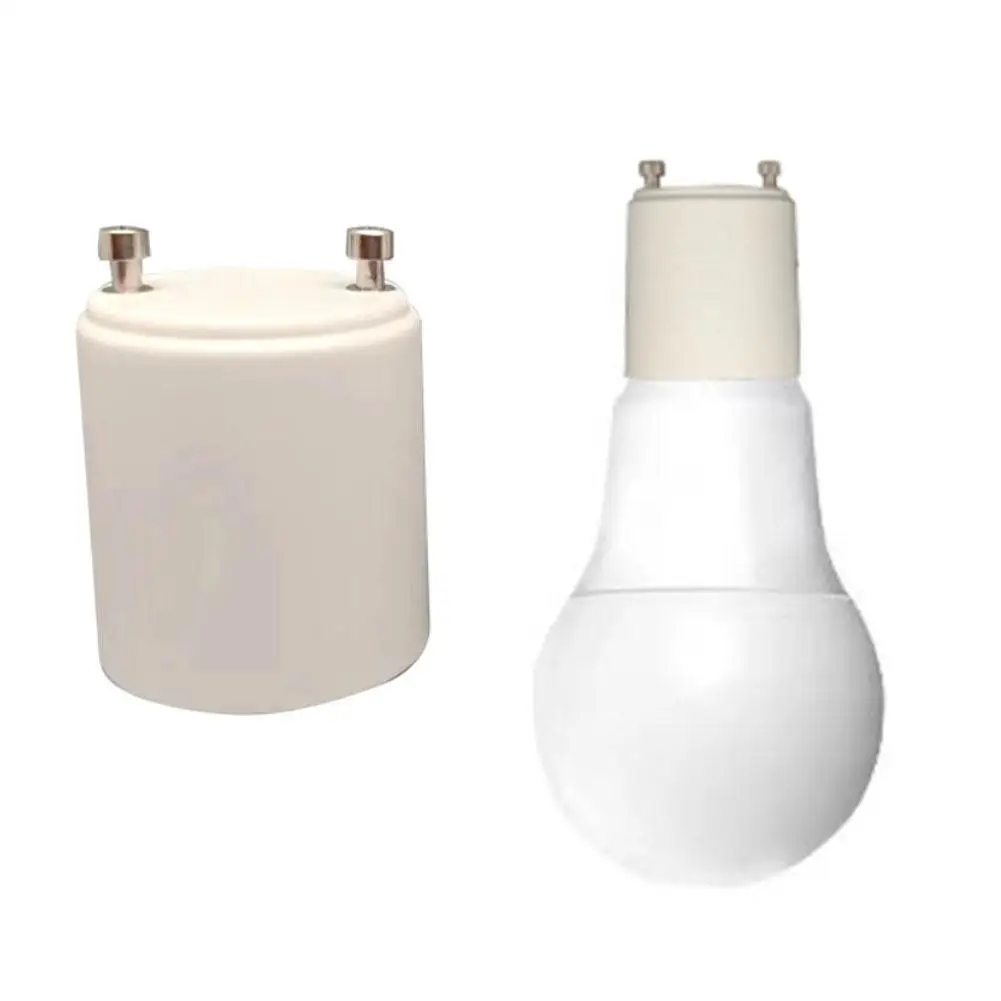 สีขาว GU24 to E27 หลอดไฟ LED อะแดปเตอร์แปลงซ็อกเก็ตผู้ถือฐานสกรูฮาโลเจน LED E27 1 ชิ้นหลอดไฟประหยัด K7H1