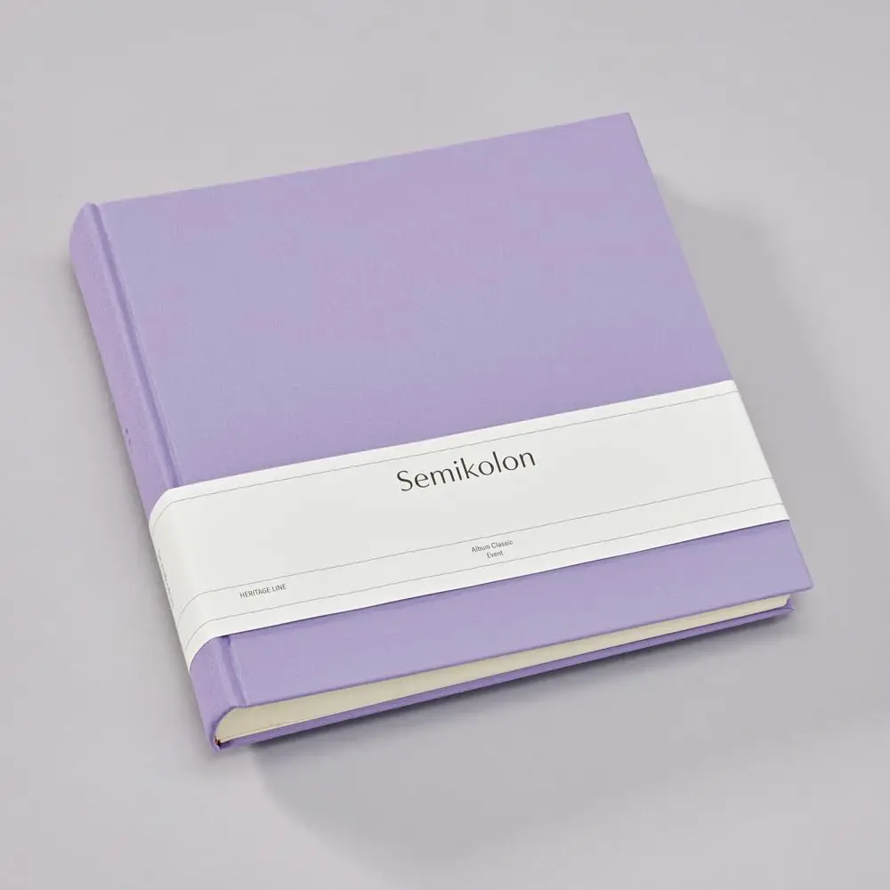 Classic Event Photo Album, 60 Cream Pages, Lilac Silk