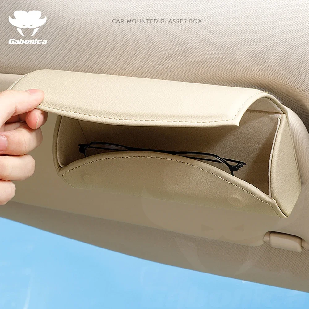 Car glasses Holder case general car glasses clip Box sunglasses Leather storage box For Mercedes Benz G Auto Accessories Pockets