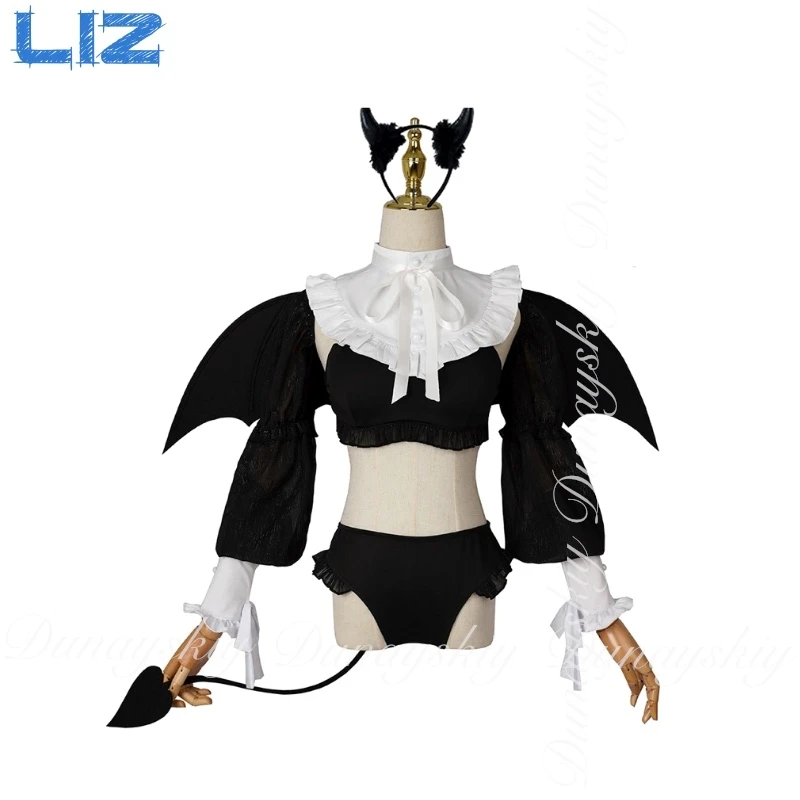 My dress up darling อะนิเมะ Liz One คอสเพลย์ตัวละครสวมใส่สีดําหญิง Little Devil คอสเพลย์อะนิเมะเต็มชุด