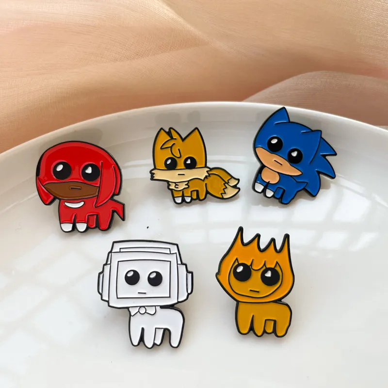 Cute Funny Cat Dog Monster Enamel Brooch Fashion Cartoon Animal Lapel Badge Pins Jewelry Party Gifts For Women Girls