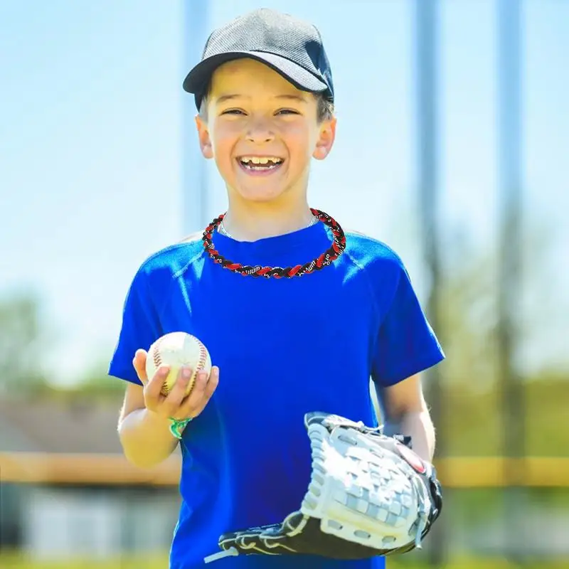 Baseball Necklace For Boys Handmade Braided Rope Necklace 18 Inches Sports Necklace Athletes Necklaces For Soccer