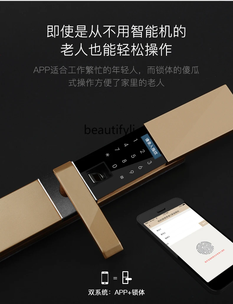 Smart Lockset Home Brand Fingerprint Lock Smart Door Lock Apartment Hotel Smart Lock