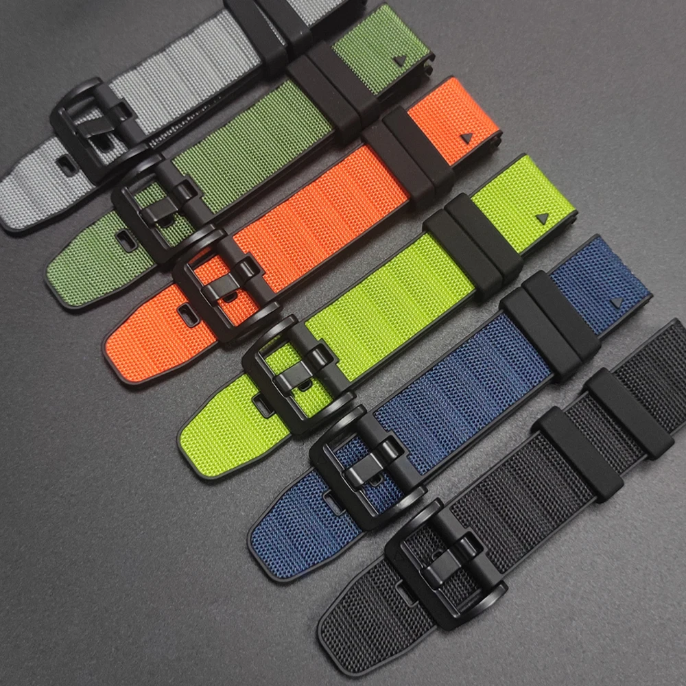 22 مللي متر 26 مللي متر النايلون + سيليكون حزام ل Garmin إندورو 3 2 استبدال حزام (استيك) ساعة ل Epix برو النسب MK3/2 Fenix 8 Pro 7 7X سوار