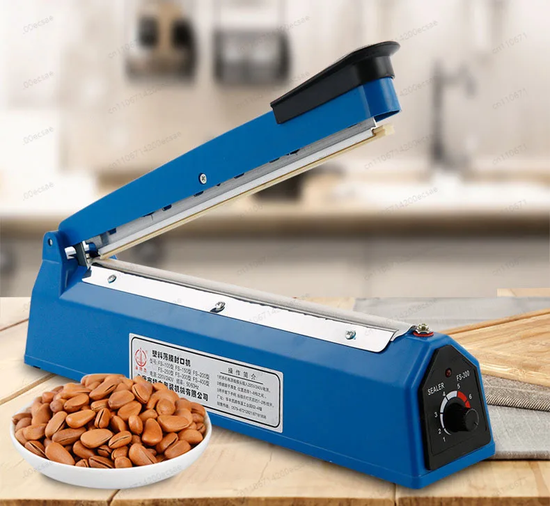 High Power Manual Heat Sealer for Rice Bags, Aluminum Foil & Kraft Paper Bags, Food Packaging Sealer