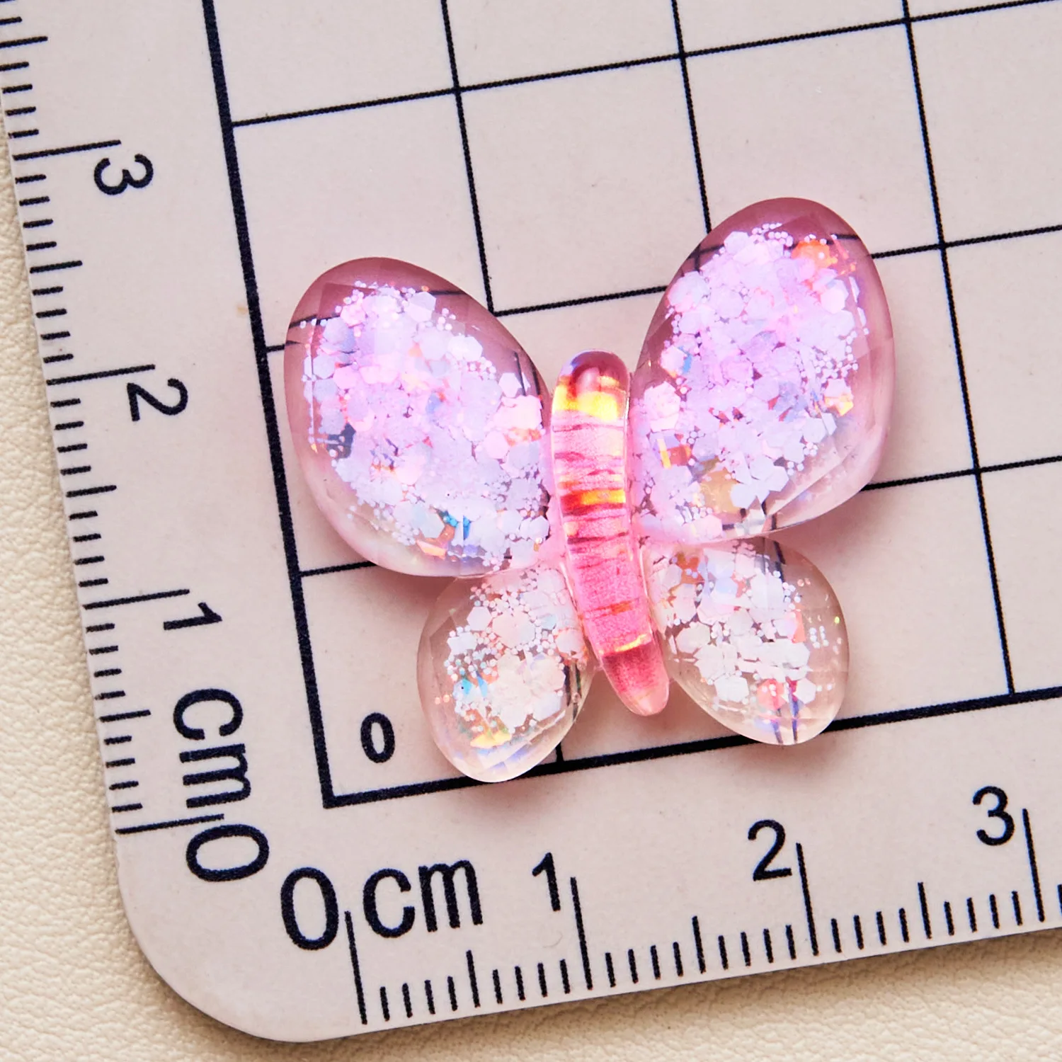 10PCS New cartoon flash butterfly handmade cream glue resin small accessories DIY accessories hair card hairpin pendant decorati