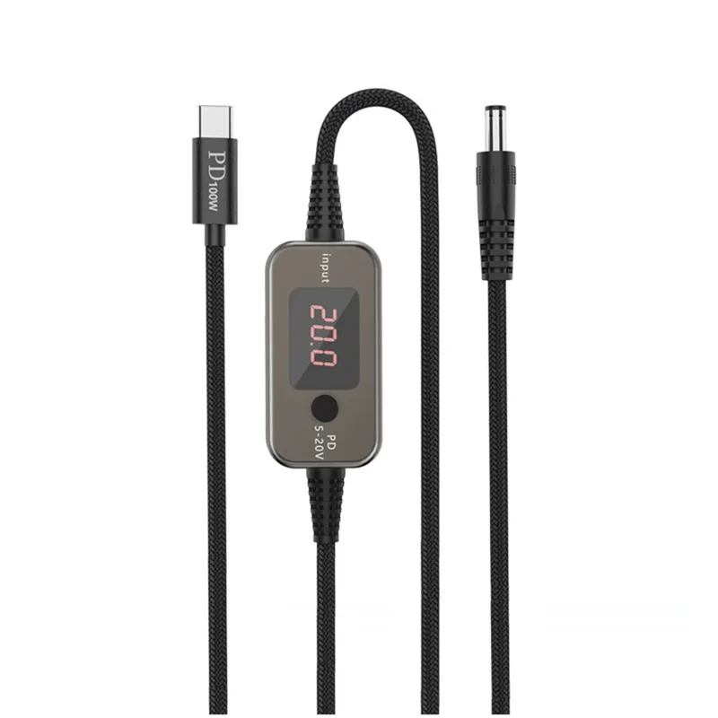 

AT82-Type C to DC Power Boost Cable 5V/9V/12V/15V/20V Регулируемое напряжение PD Кабель для быстрой зарядки USB C to DC Кабель-адаптер