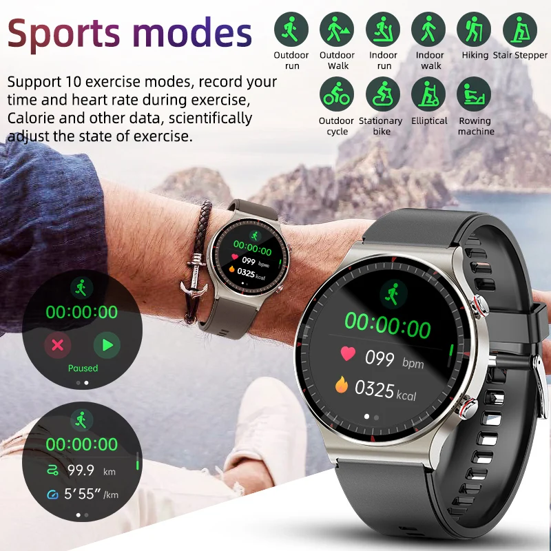 New Arrival Medical Grade Smart Watch PPG + ECG Heart Rate Health Monitoring Bracelet IP67 Waterproof Fitness Sport Smart watch