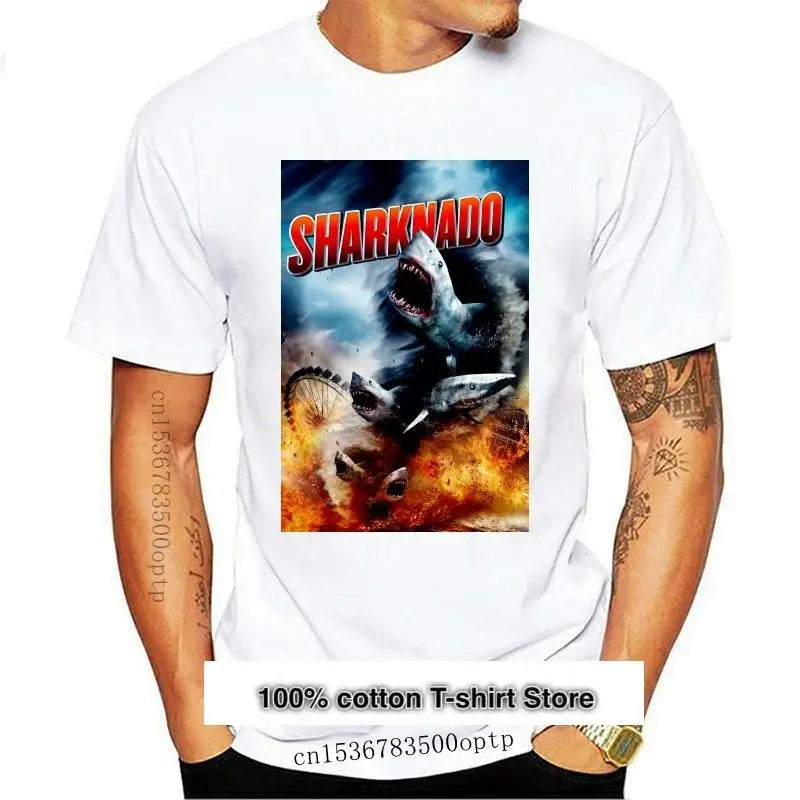 Camiseta de ciencia ficción para hombres, camisa de Horror, sharkado, película de ciencia ficción, color negro, nuevo (diseño 2)