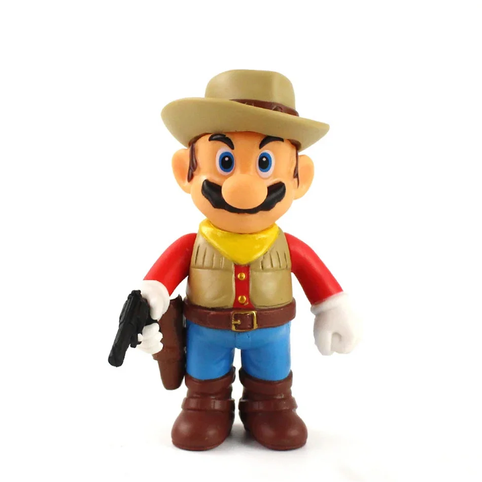 Super Mario Bros Cartoon Poppen Model Verjaardagscadeau Anime Figuren Luigi Yoshi Mario Creatief verzamelmodel speelgoed. *