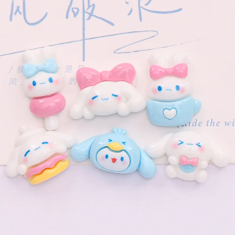 5pcs cartoon sanrio cinnamoroll flatback resin charms crafts embellishments diy cabochons decoration accessories