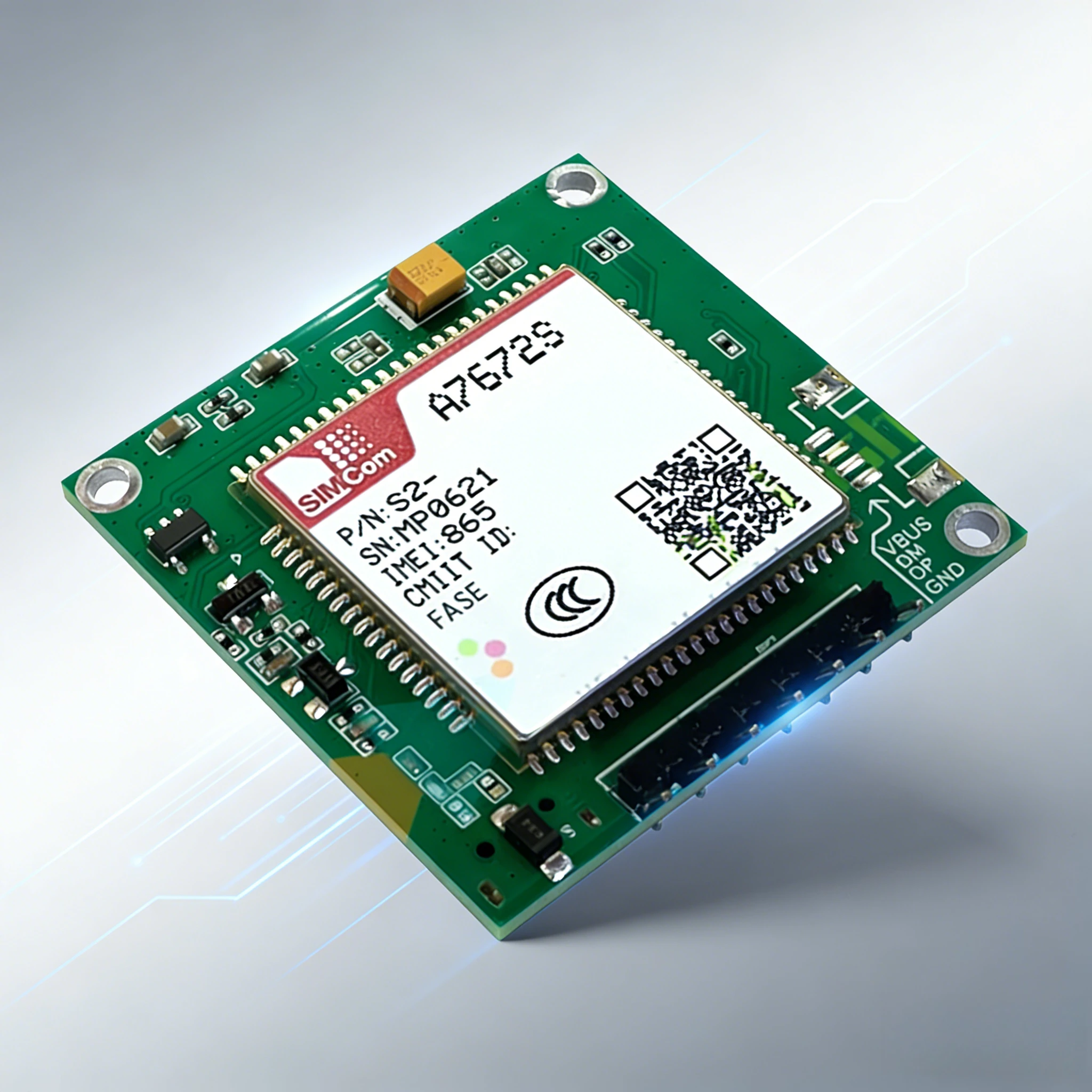 simcom-dd-mcore-a7672s-fase-コアボード-lte-cat1-4g-2g-音声-bt-gnss-モジュール-4g-fpc-gps-アンテナ付き-産業用-iot-通信