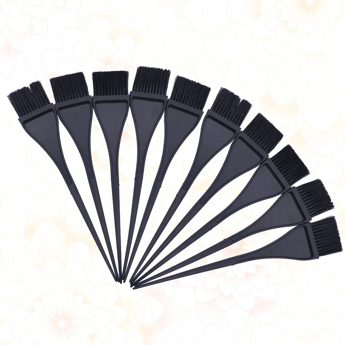 

10PCS Hair Dye Brush Professional Tint Applicator Black Soft Bristles Salon Home Use Coloring Treatment Keratin Plastic Handle